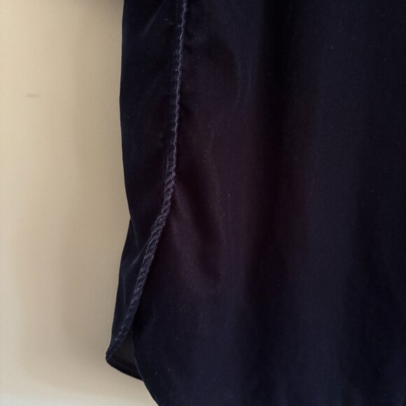 Midnight Blue Velvet Top - Picture 7 of 7